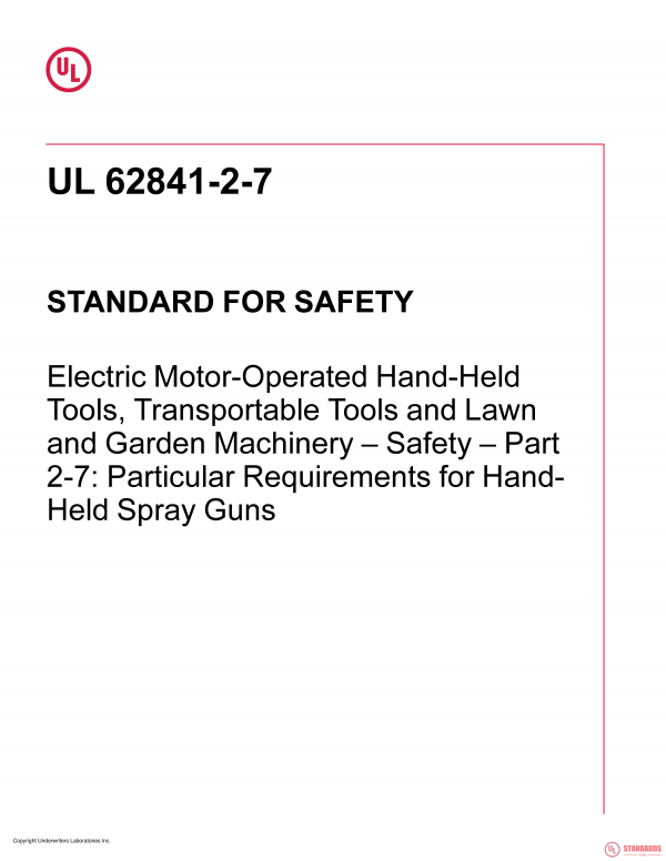 UL 62841-2-7 PDF UL 62841-2-7 PDF